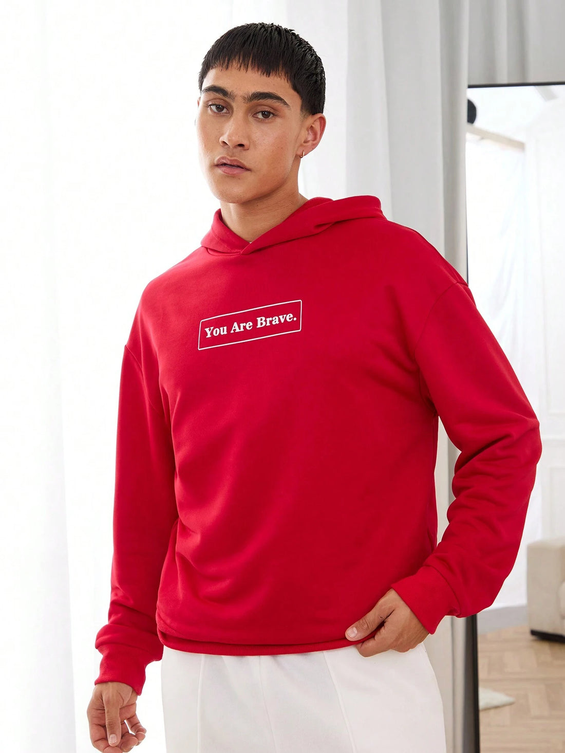 Manfinity INSISELF Unisex Letter Graphic Printed Knit Hoodie