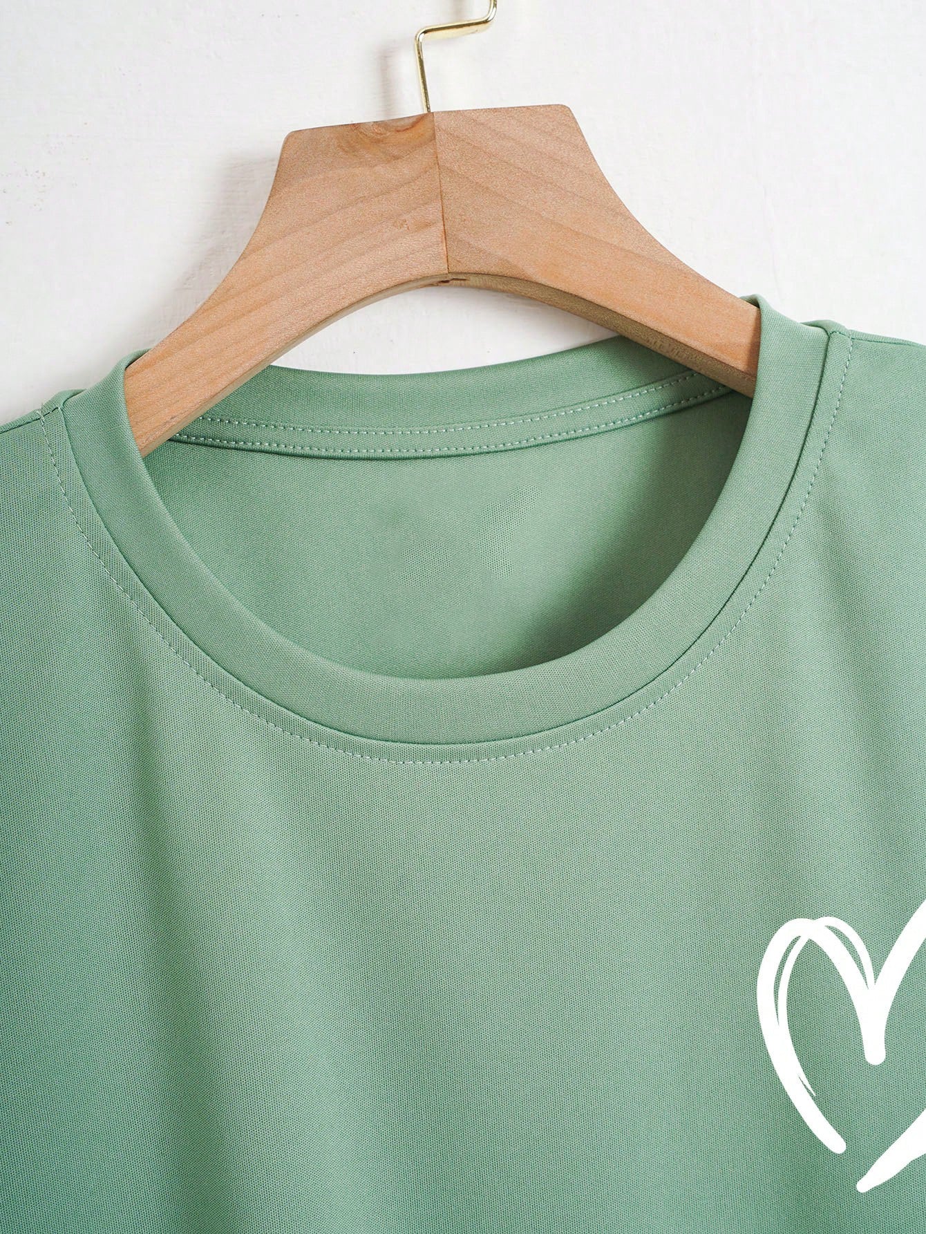 Women’s Green Heart Crop Top