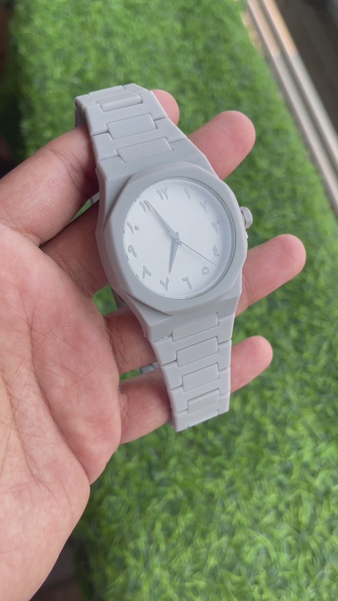 Aura White Arabic Watch