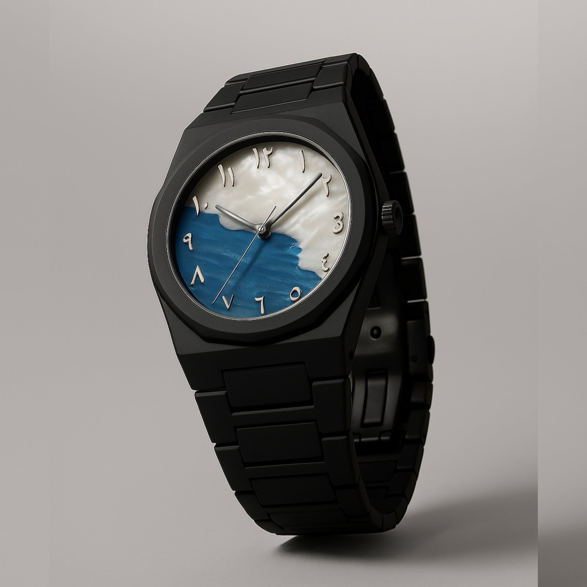 Arabic Aura Watch Double Dial