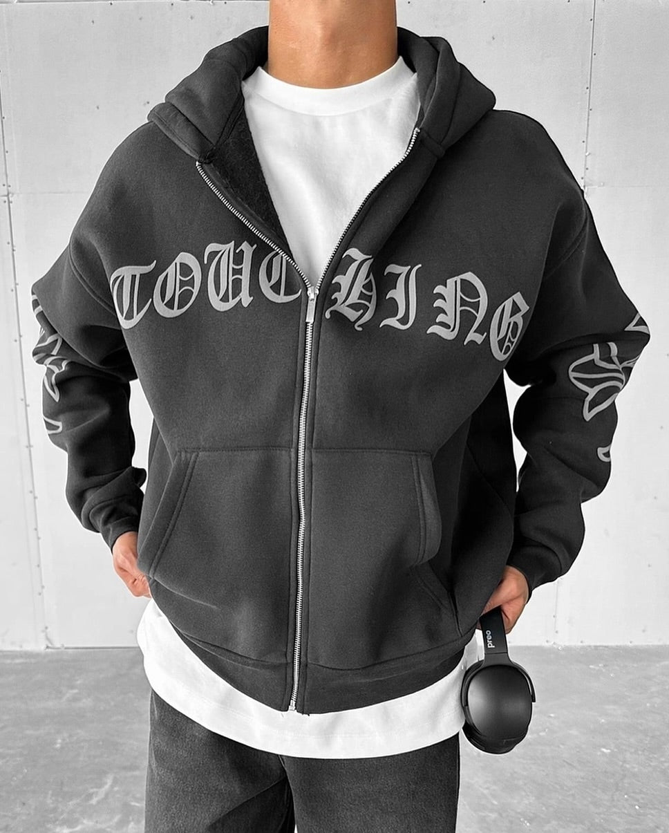 Pattren Zip Hoodie – Streetwear Built for Comfort & Edge