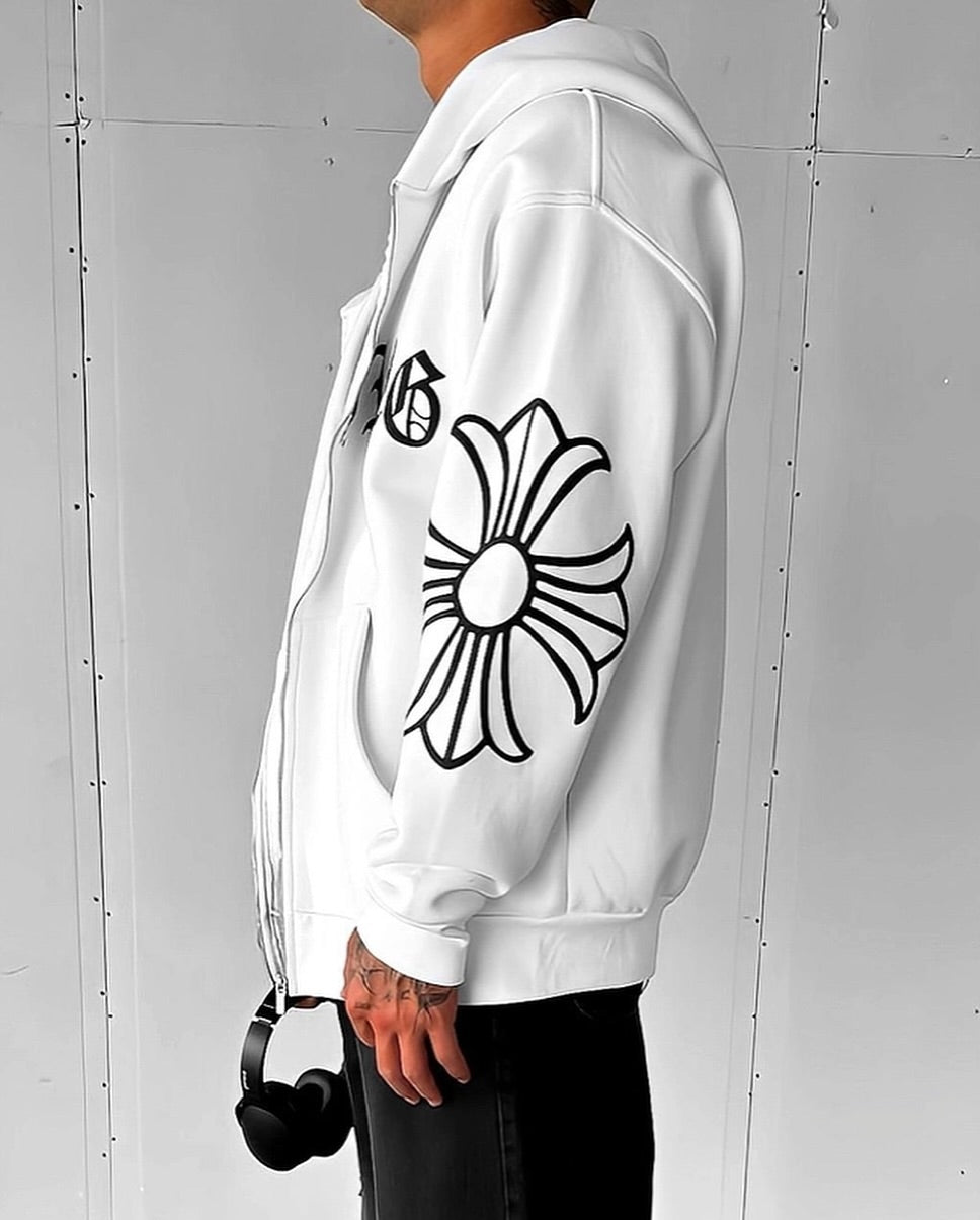 Pattren Zip Hoodie – Streetwear Built for Comfort & Edge